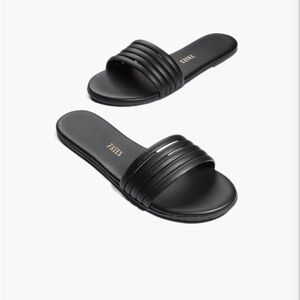 Tkees Serena sandals in black, size US9/EU40